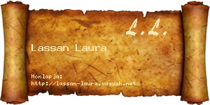 Lassan Laura névjegykártya